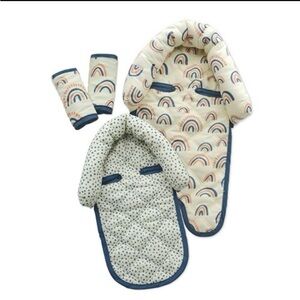 GoldBug Duo Car Seat Head Support and Strap Cover - Car Seat Insert for Baby